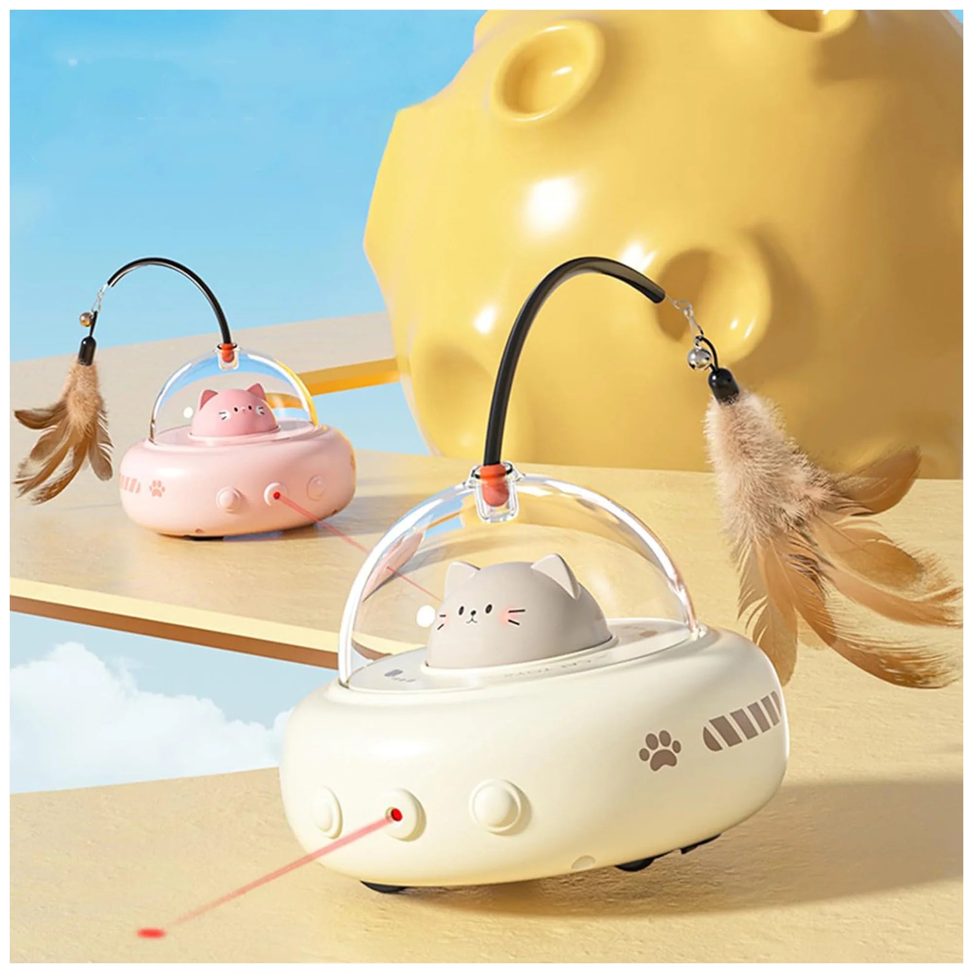 USB Rechargeable Cat Teaser – Interactive Fun for Playful Cats