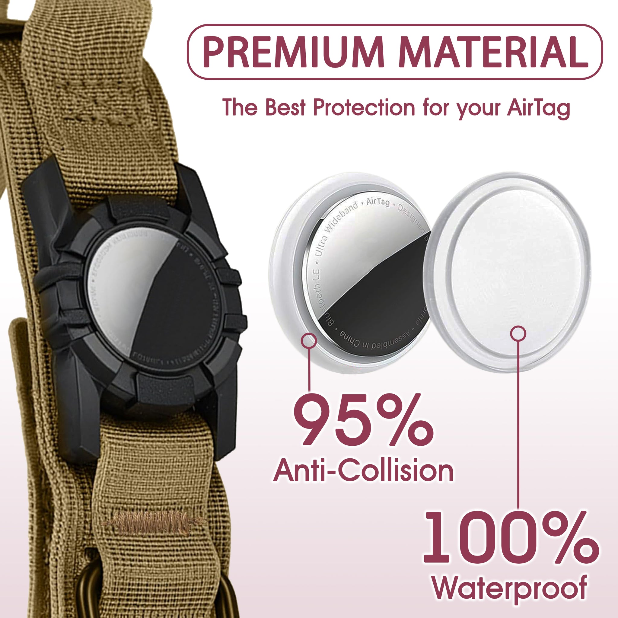 Waterproof Airtag Dog Collar – Adjustable, Durable Nylon