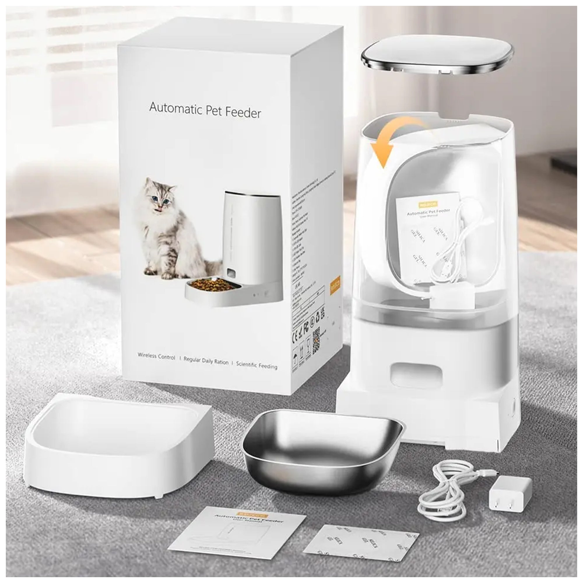 Wi-Fi Automatic Pet Feeder – 4L Capacity, App Controlled