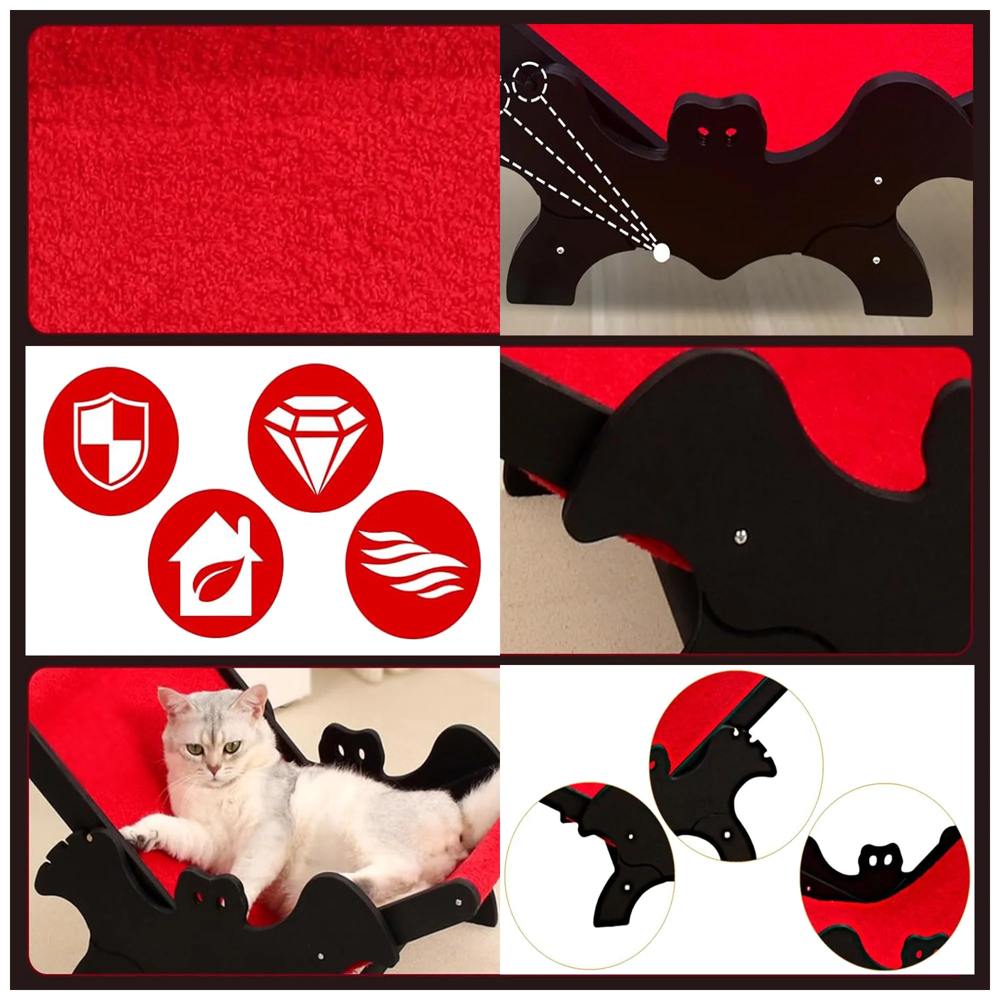 Wooden Cat Recliner Lounge Chair – Cozy, Stylish Halloween Design