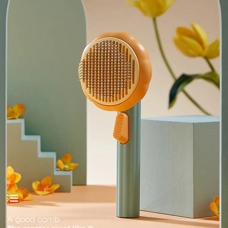 Self-Cleaning Slicker Brush for Cats – Gentle, Easy Grooming