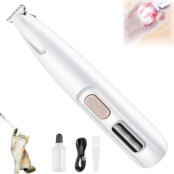 Rechargeable LED Pet Grooming Trimmer – Quiet, Safe & Precise
